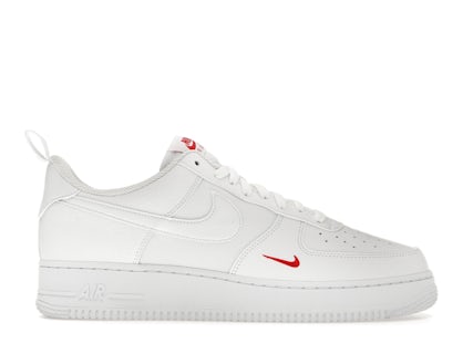 Nike Air Force Low '07 SE White Red Mini Swoosh Men's FZ7187