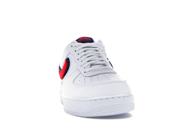 Nike Air Force 1 Low 3D Chenille Swoosh White Red Blue
