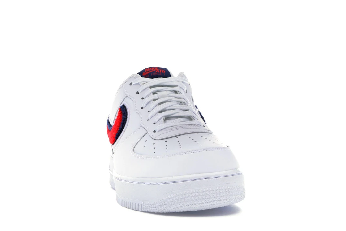 Nike Air Force 1 Low 3D Chenille Swoosh White Red Blue