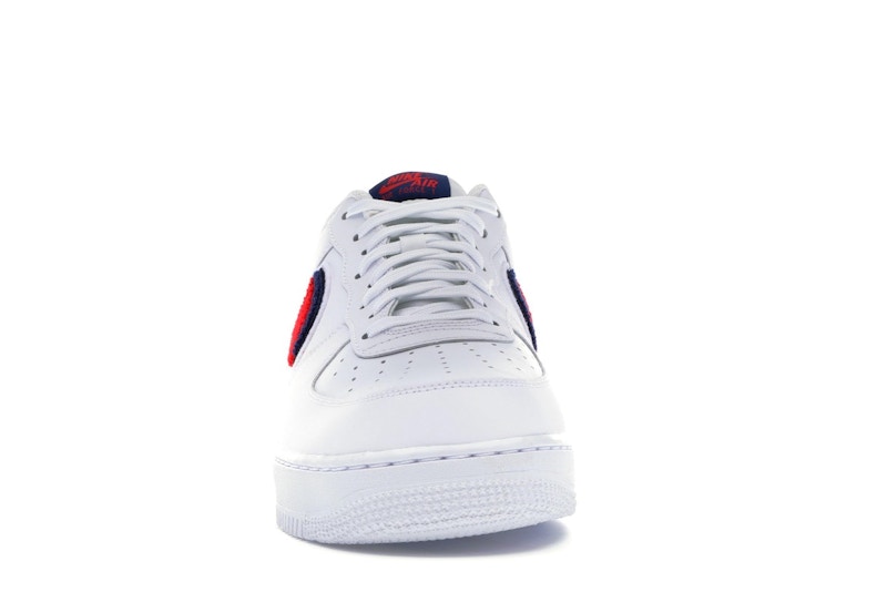 Nike Air Force 1 Low 3D Chenille Swoosh White Red Blue