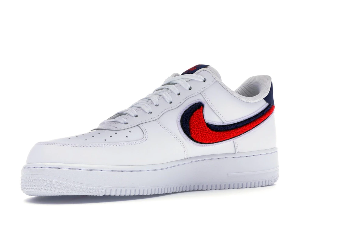 Nike Air Force 1 Low 3D Chenille Swoosh White Red Blue