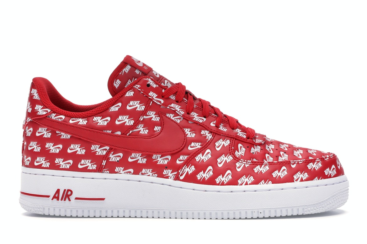 Nike Air Force 1 Low All Over Logo Red - AH8462-600