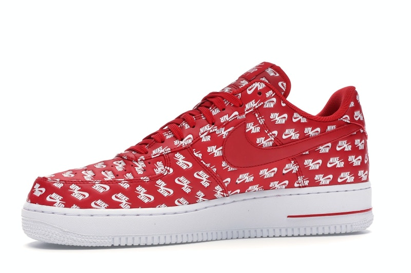 Air force 1 all over logo red Clearance