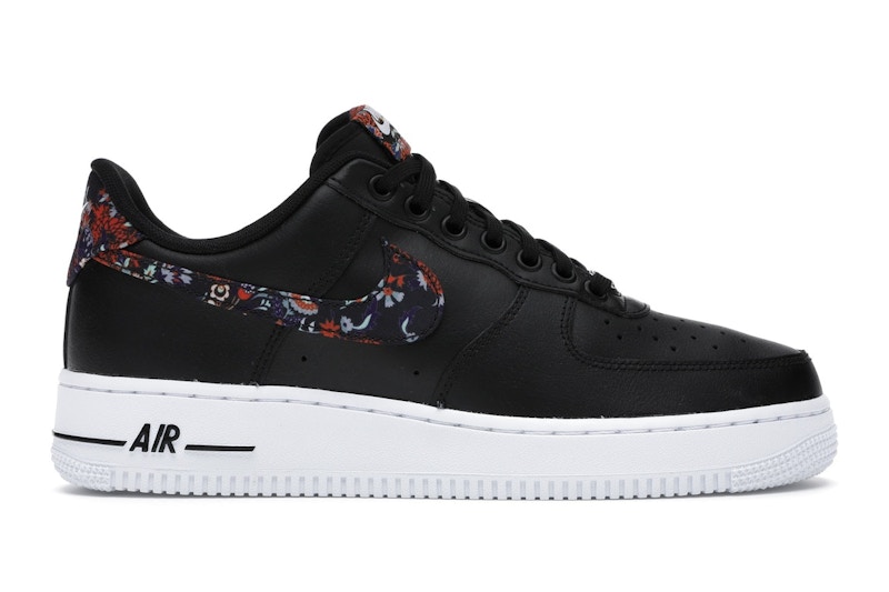 Black air force top ones with flowers