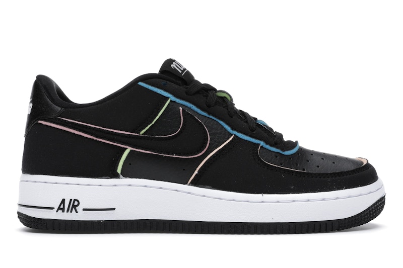 Nike air force cheap black and pink