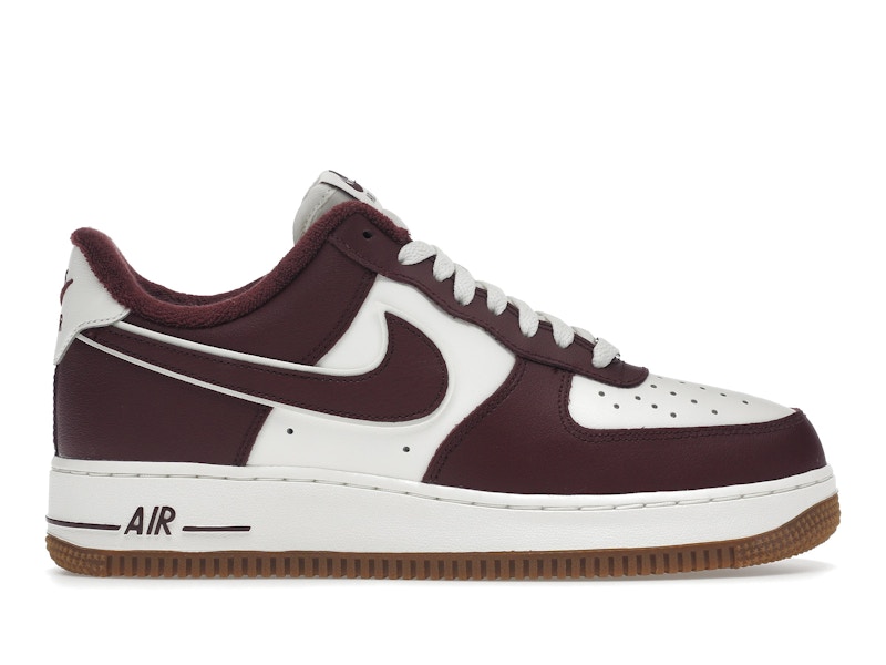 Air force 1 burgundy swoosh sale