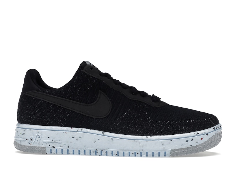 Nike Air Force 1 Low Crater Flyknit Black Chambray Blue