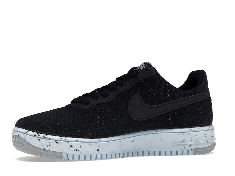 Nike Air Force 1 Low Crater Flyknit Black Chambray Blue