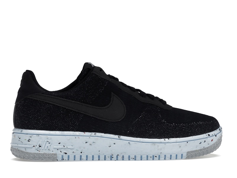 Nike Air Force 1 Low Crater Flyknit Black Chambray Blue