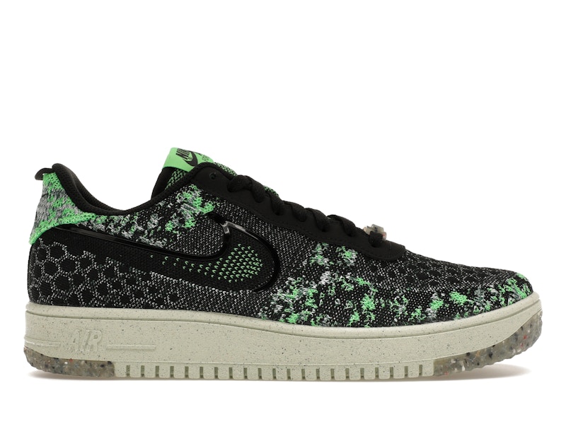 Nike Air Force 1 Low Crater Flyknit Black Volt Men s DM0590 002 US