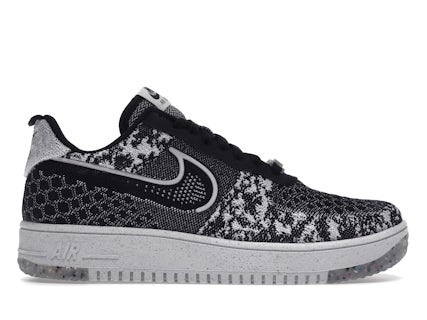 Nike Air Force Low Crater Flyknit Black White Melange Men's