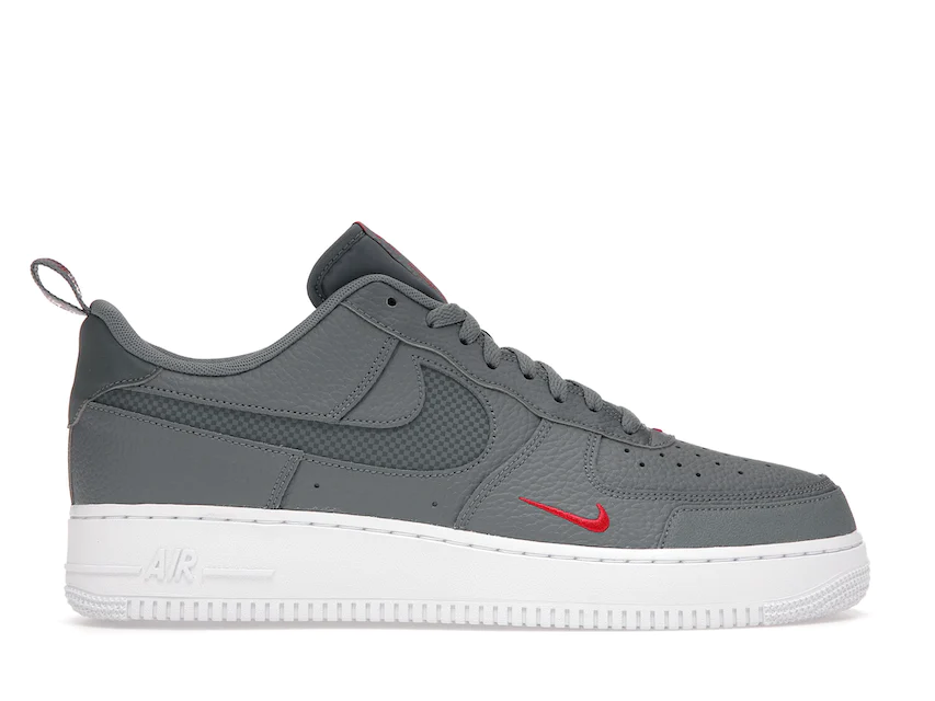 Nike Air Force 1 Low LV8 Smoke Grey Red Reflective Swoosh 0
