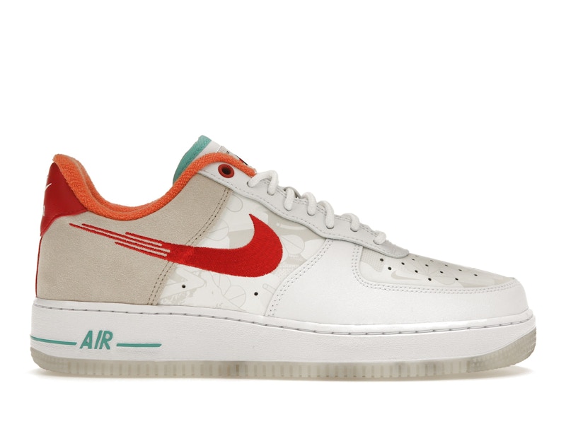 Nike Air Force 1 Low 07 PRM Just Do It White Red Teal Uomo