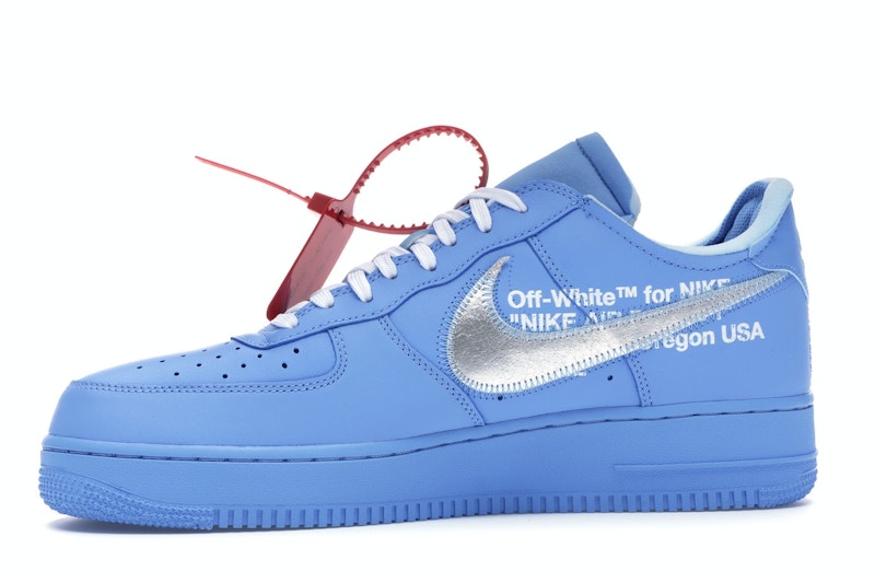 off white air force ones blue