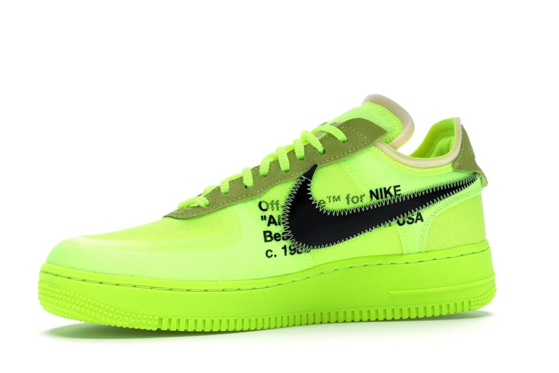 off white air force 1 lime green