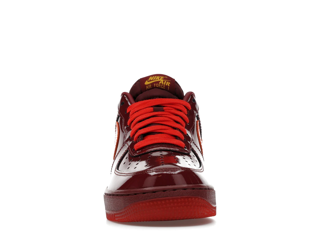 Nike Air Force 1 Low Patent Leather Dark Team Red Safety Orange