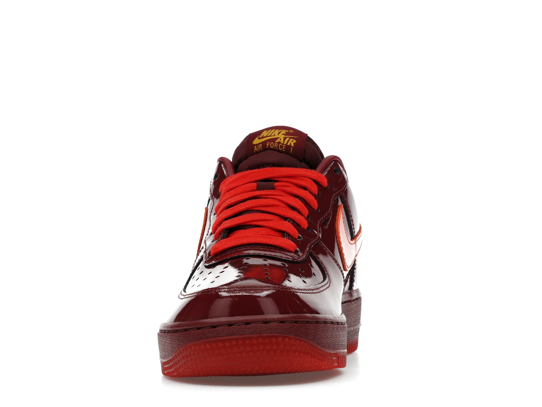 Nike Air Force 1 Low Patent Leather Dark Team Red Safety Orange
