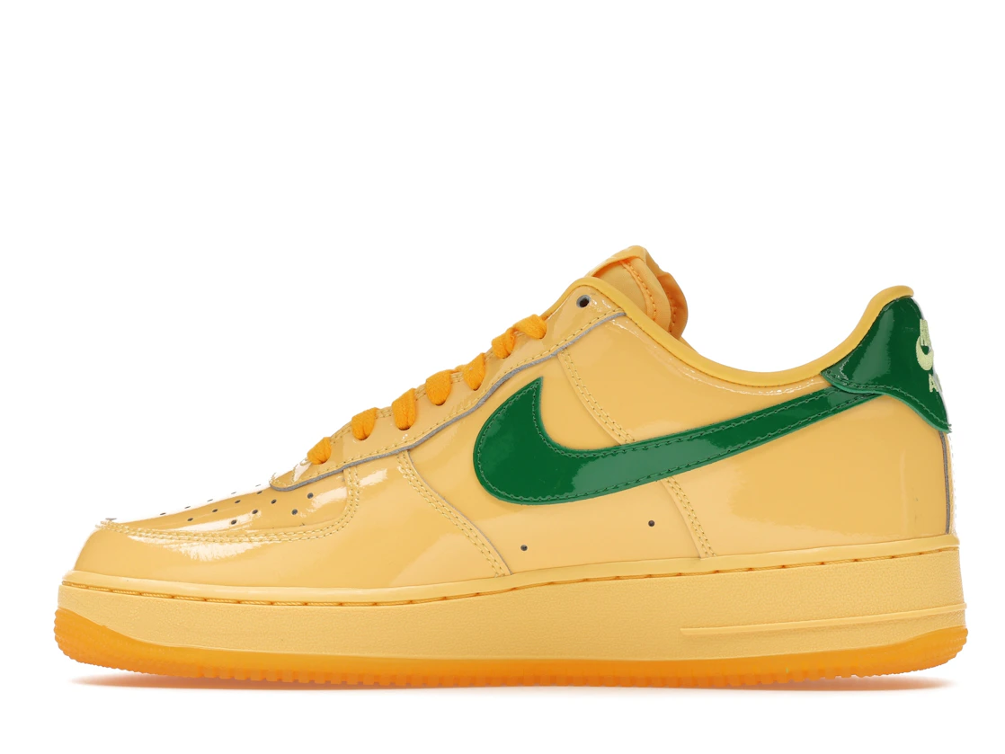 Nike Air Force 1 Low Patent Leather Topaz Gold Pine Green