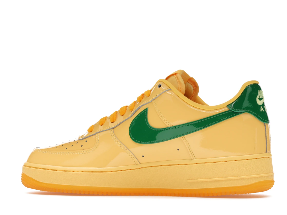 Nike Air Force 1 Low Patent Leather Topaz Gold Pine Green
