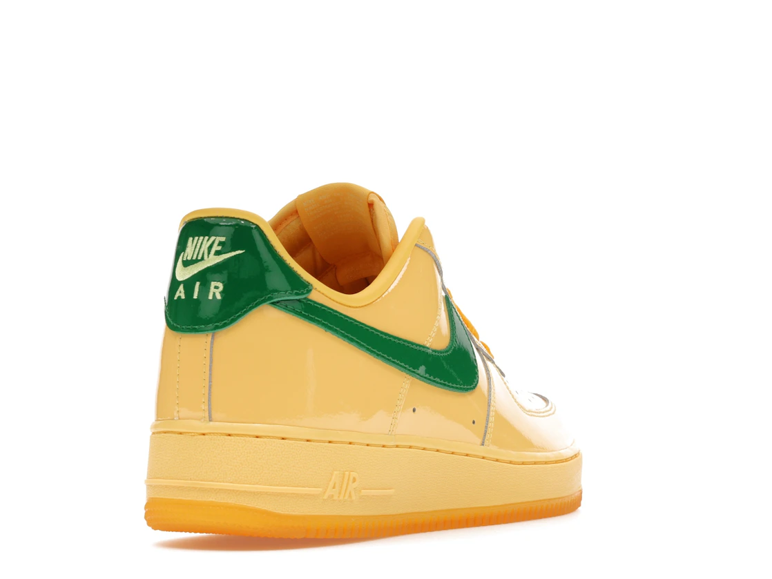 Nike Air Force 1 Low Patent Leather Topaz Gold Pine Green