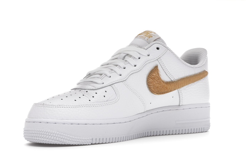 Nike Air Force 1 Low Pony Hair Snakeskin Club Gold