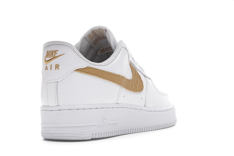 Nike Air Force 1 Low Pony Hair Snakeskin Club Gold