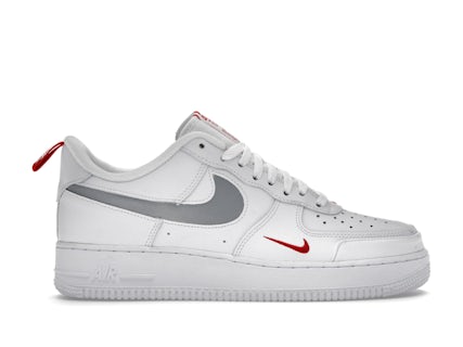 White Air Force One Blanc Rouge Nike Air Force Low Reflective