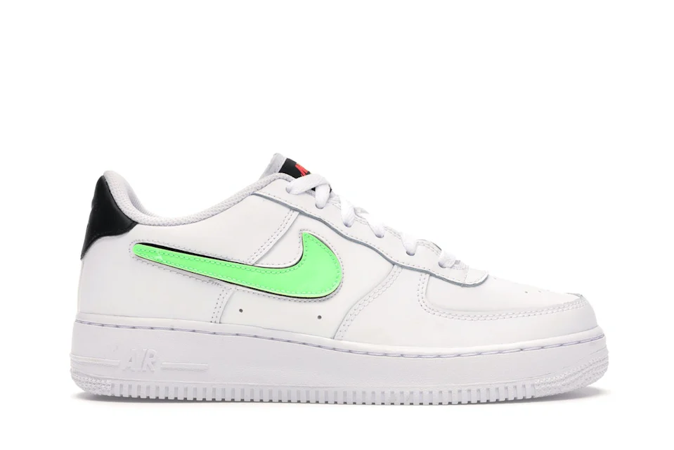 Nike Air Force 1 Low Removable Swoosh White Green Strike (GS) 0