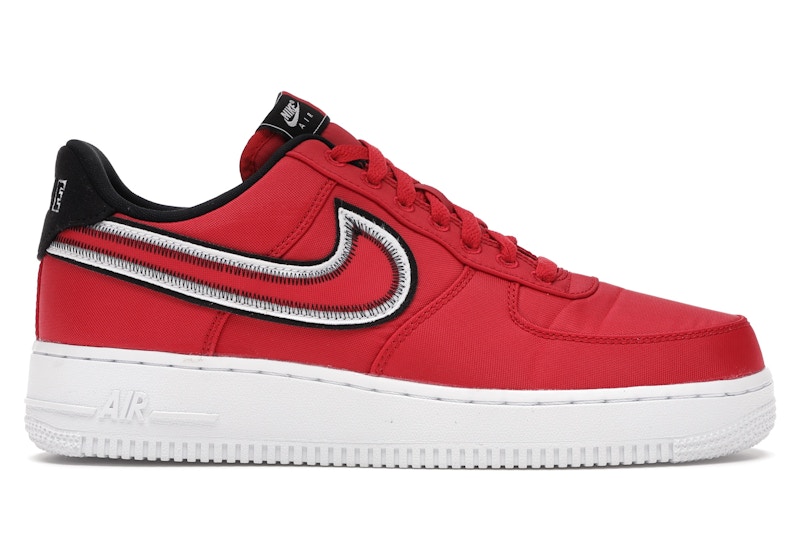 nike air force 1 low black university red