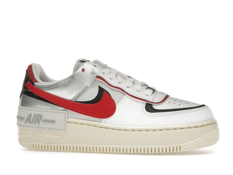 Nike Air Force 1 Low Shadow White Silver Gym Red (Women's)