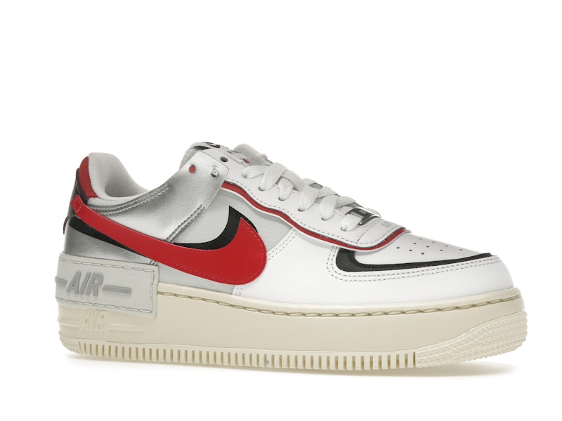 Nike Air Force 1 Low Shadow White Silver Gym Red (Women's)
