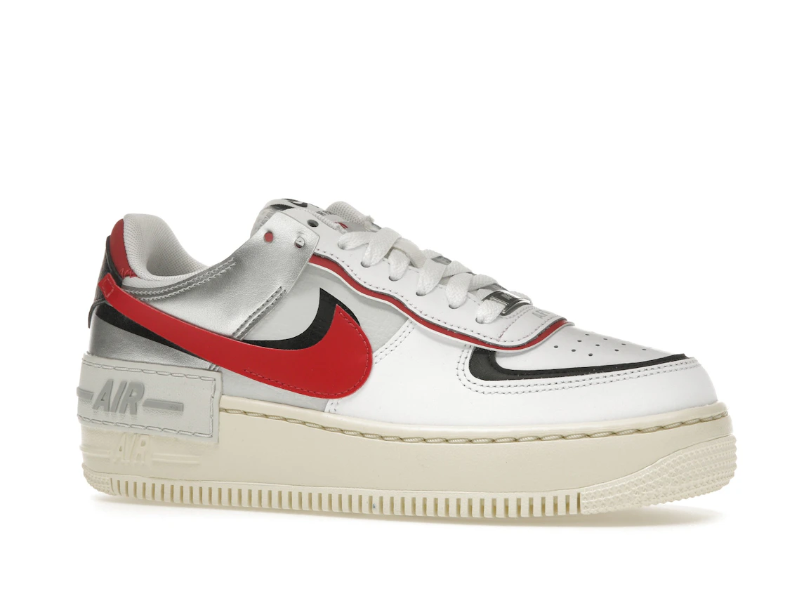 Nike Air Force 1 Low Shadow White Silver Gym Red (Women's)