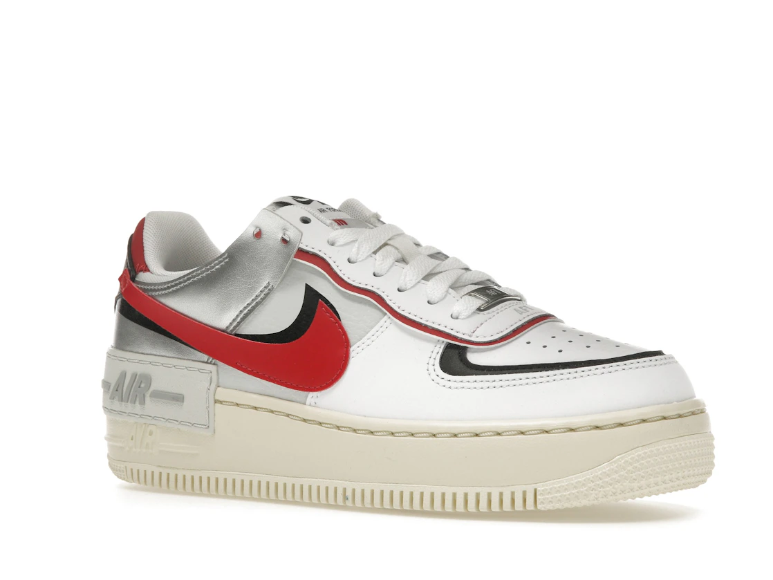 Nike Air Force 1 Low Shadow White Silver Gym Red (Women's)