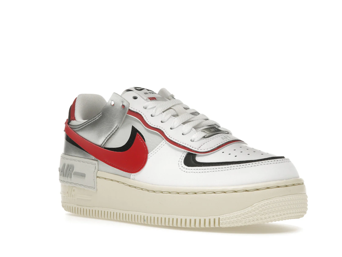 Nike Air Force 1 Low Shadow White Silver Gym Red (Women's)