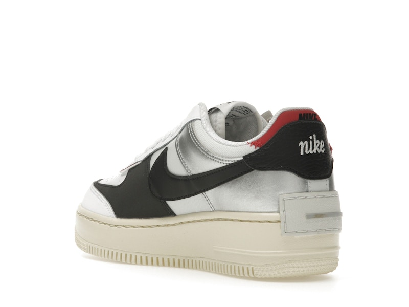 Nike Air Force 1 Low Shadow White Silver Gym Red (Women's)