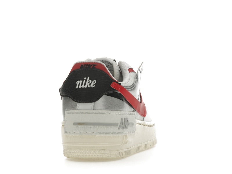 Nike Air Force 1 Low Shadow White Silver Gym Red (Women's)