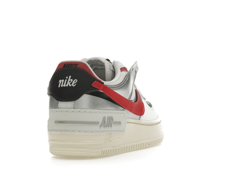 Nike Air Force 1 Low Shadow White Silver Gym Red (Women's)