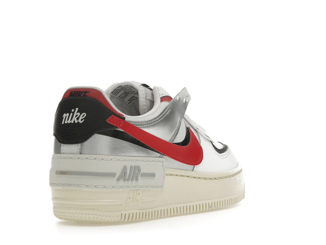 Nike Air Force 1 Low Shadow White Silver Gym Red (Women's)