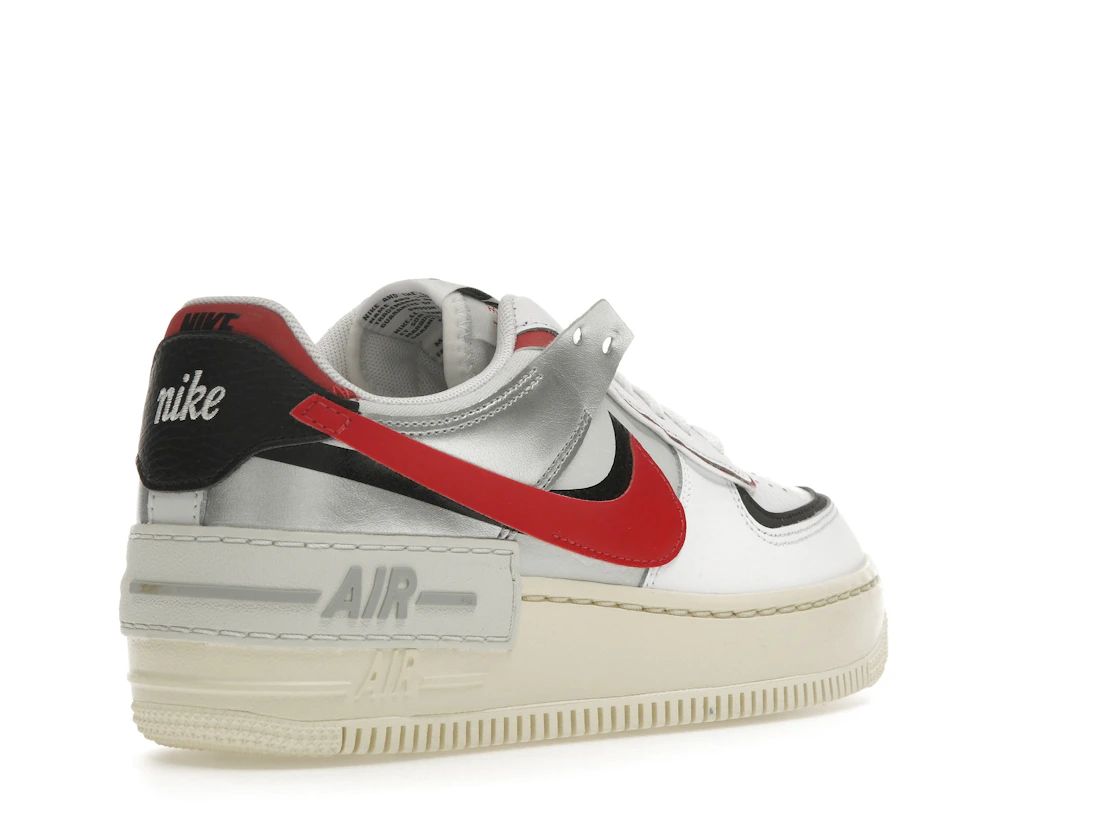 Nike Air Force 1 Low Shadow White Silver Gym Red (Women's)