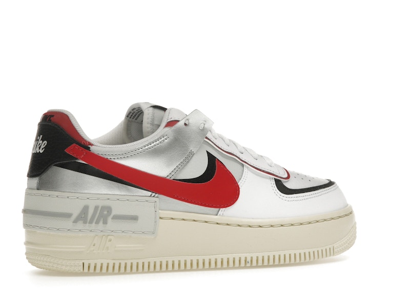 Nike Air Force 1 Low Shadow White Silver Gym Red (Women's)