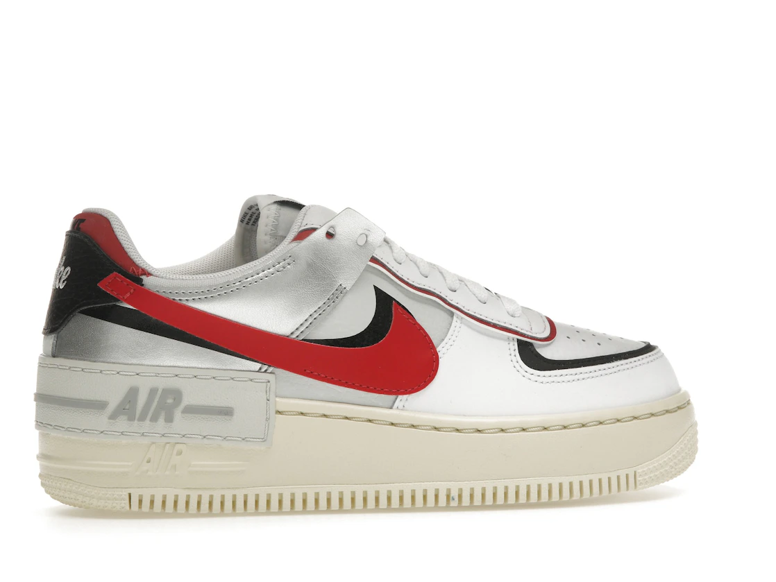 Nike Air Force 1 Low Shadow White Silver Gym Red (Women's)