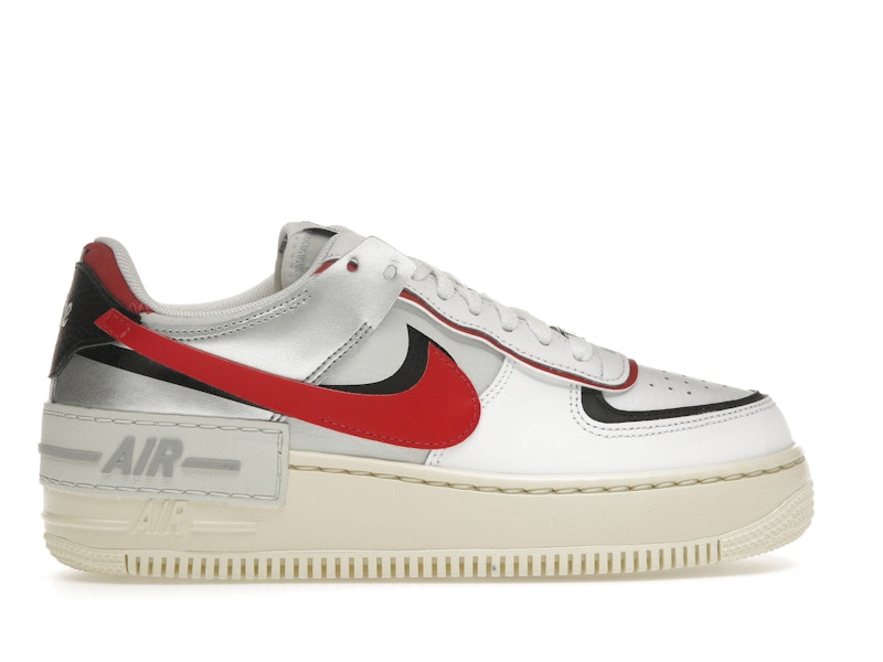 Nike Air Force 1 Low Shadow White Silver Gym Red (Women's)