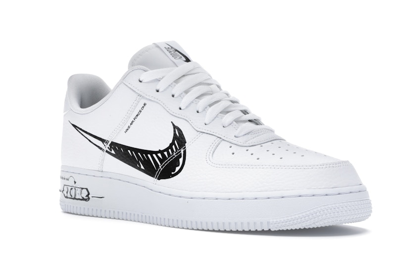 Air force one low sketch white black