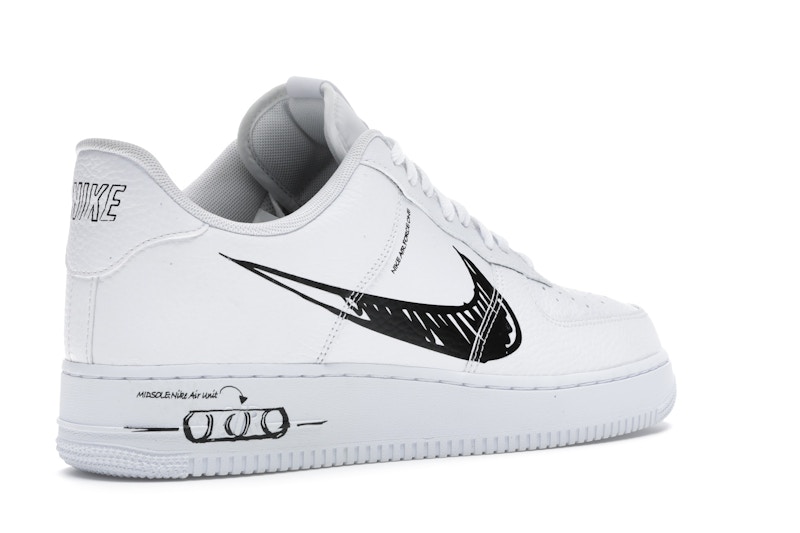 Nike Air Force 1 Low Sketch White Black - CW7581-101 Nike Air Force 1 Low Sketch White Black - CW7581-101