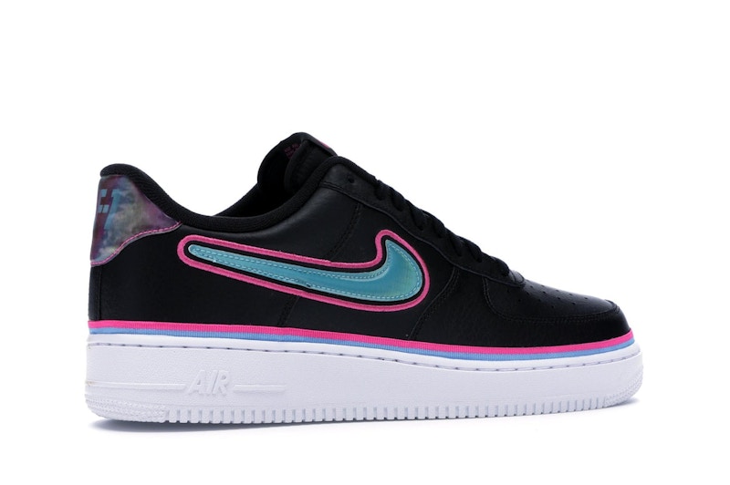 Nike Air Force 1 Low Sport NBA Black Blue Gale Laser Fuchsia ... Nike Air Force 1 Low Sport NBA Black Blue Gale Laser Fuchsia ...