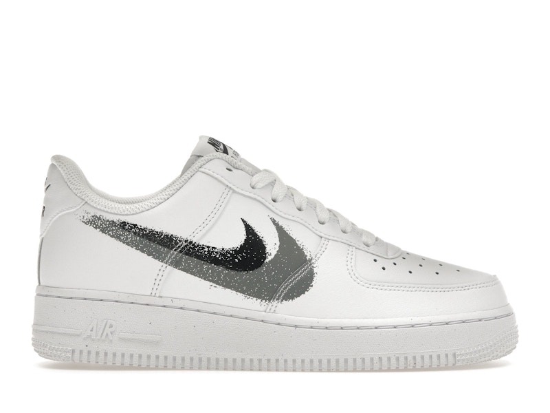 Nike Air Force 1 Low 07 Spray Paint Swoosh White Black Grey Men s FD0660 100 US