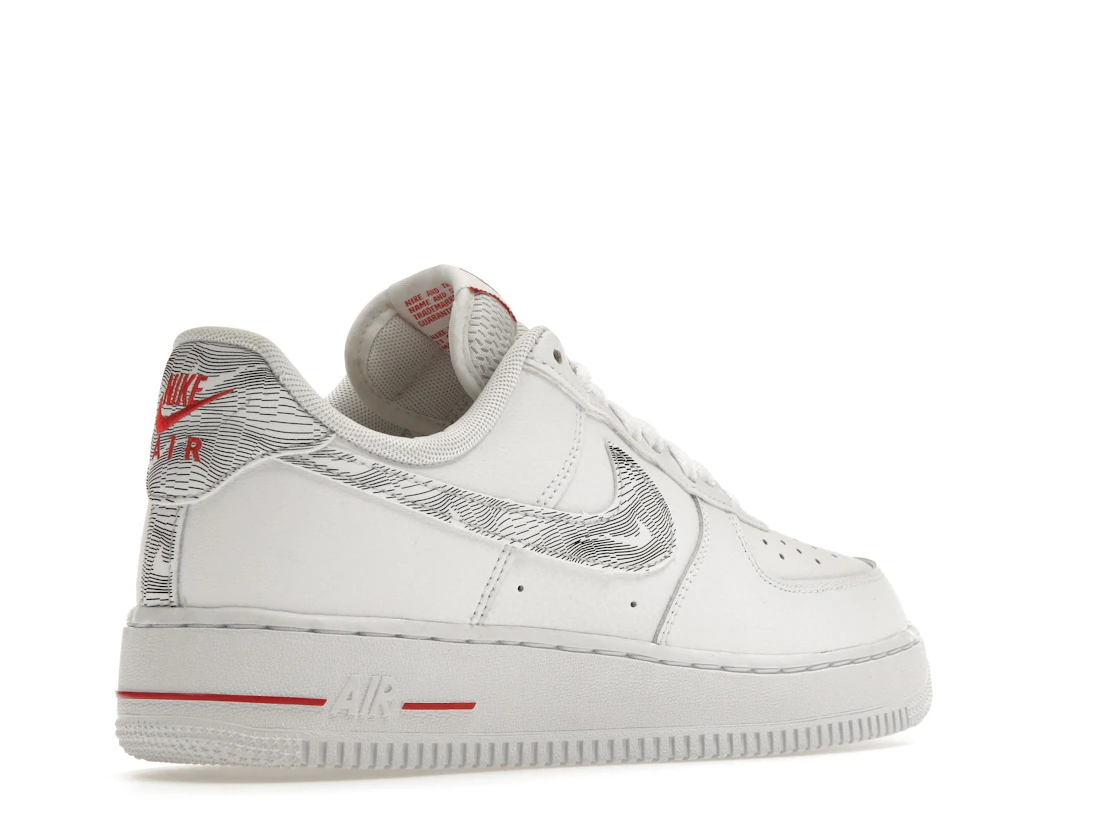 Nike Air Force 1 Low Topography Pack White University Red