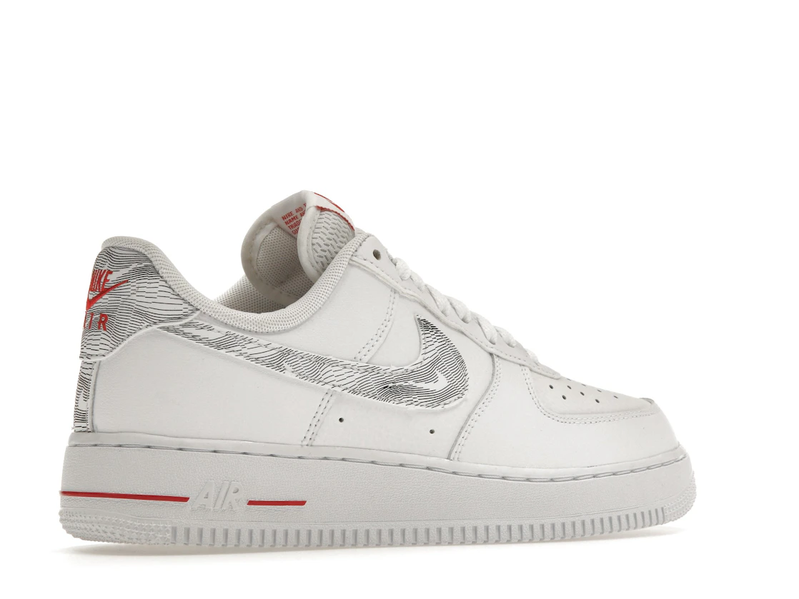 Nike Air Force 1 Low Topography Pack White University Red