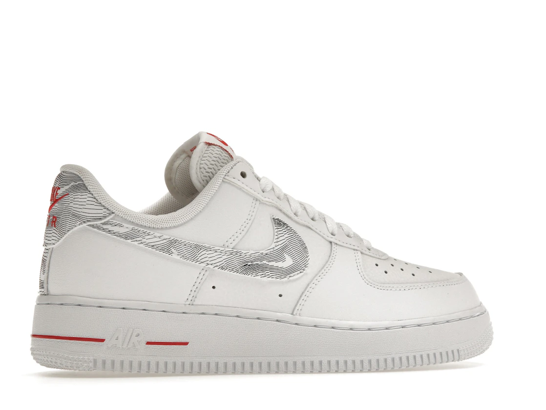 Nike Air Force 1 Low Topography Pack White University Red