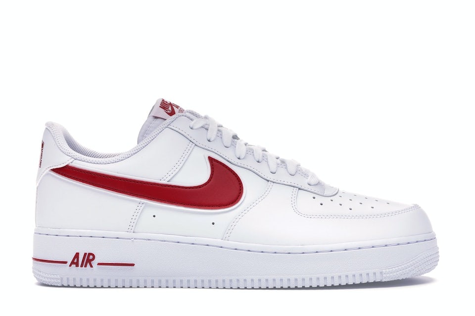 Nike Air Force 1 Low Shoes White/Gym Red Size 9